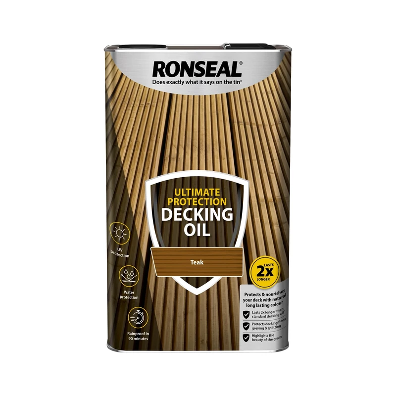 Ronseal Ultimate Protection Decking Oil Teak 5L