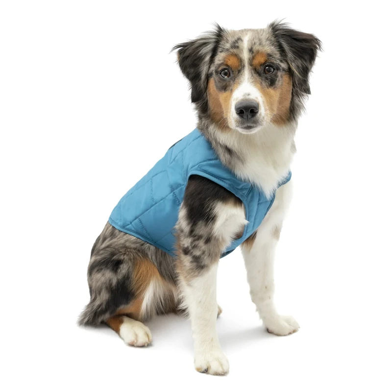 Kurgo Loft Dog Jacket, Dog Winter Coat, Water-Resistant, Reversible, Small-Coastal Blue/Orange