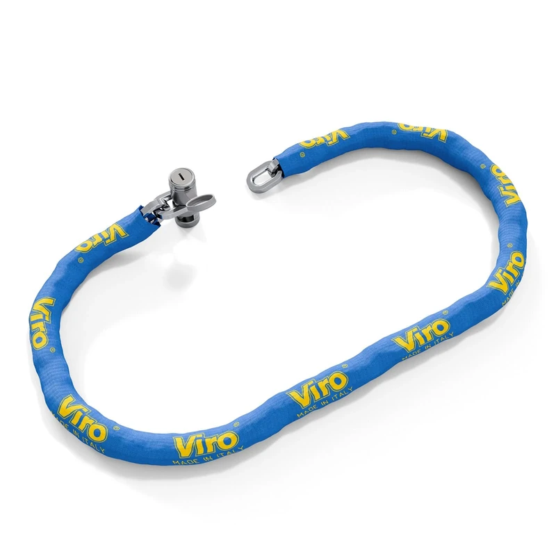 Viro 4150.120 Scooter Chain 120 cm with Totem Motorcycle Lock, Corrosion, Burglar and Anti-Drill, Blue