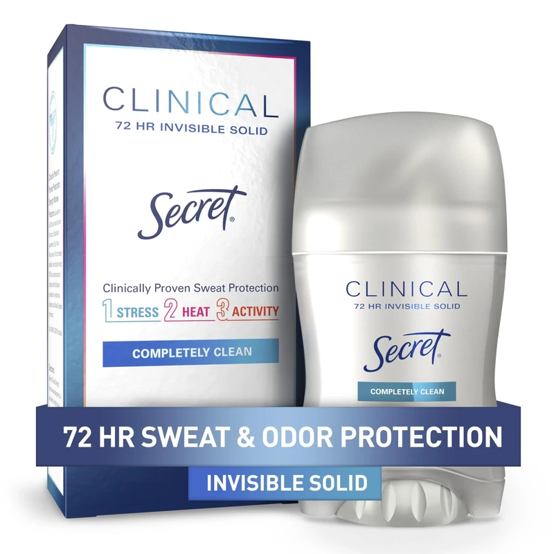 Secret Clinical Strength Invisible Solid Women's Antiperspirant & Deodorant Completely Clean Scent, 1.6 Fluid Ounce by Secret