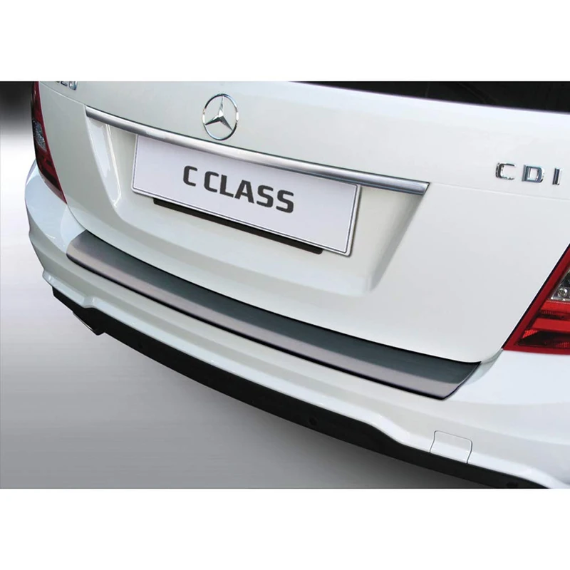 RGM ABS Rear bumper protector compatible with Mercedes C-Class W204 Estate 2011-2014 Black