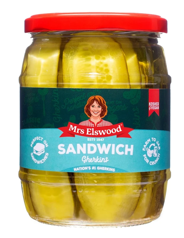 Mrs Elswood Sandwich Gherkins, 540g