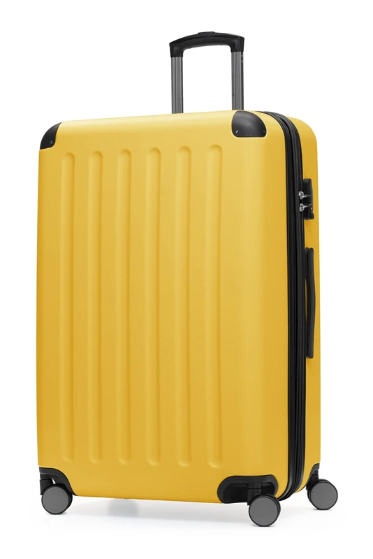 HAUPTSTADTKOFFER - Spree - Luggage Suitcase Hardside Spinner Trolley Expandable 75 cm TSA, Yellow