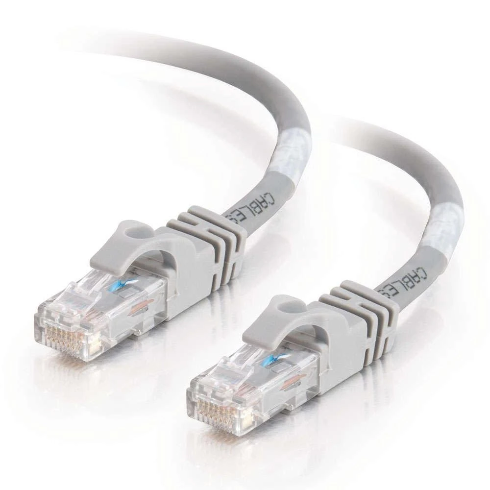 C2G 0.3 m Cat6 Booted Unshielded Network Patch Cable - Grey