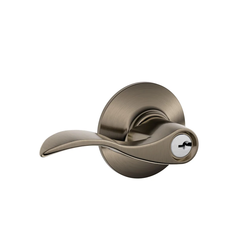 Schlage F51A Acc 620 Accent Keyed Entry Lever, Antique Pewter