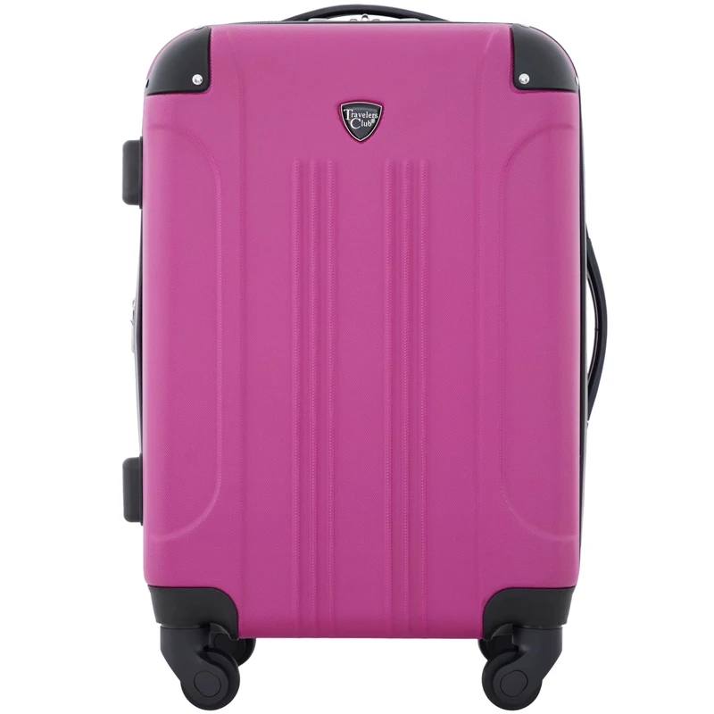 Travelers Club Chicago Hardside Expandable Spinner Luggages, Fuchsia, 20" Carry-on, Chicago Hardside Expandable Spinner Luggages