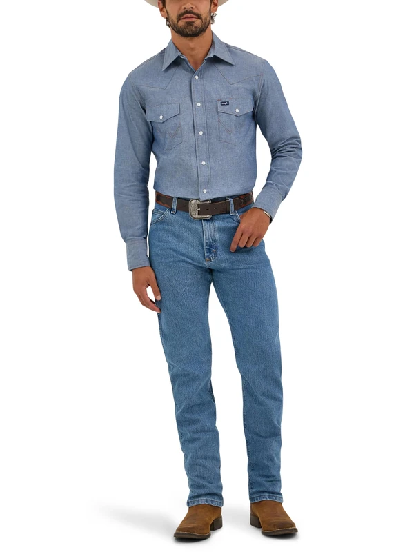 Wrangler Men's 47macsbt jeans, Stone Bleach, 36W 38L UK