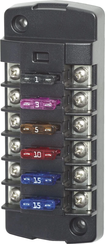 Blue Sea Systems 5037 ST Blade Fuse Block 6 Circuit Independent