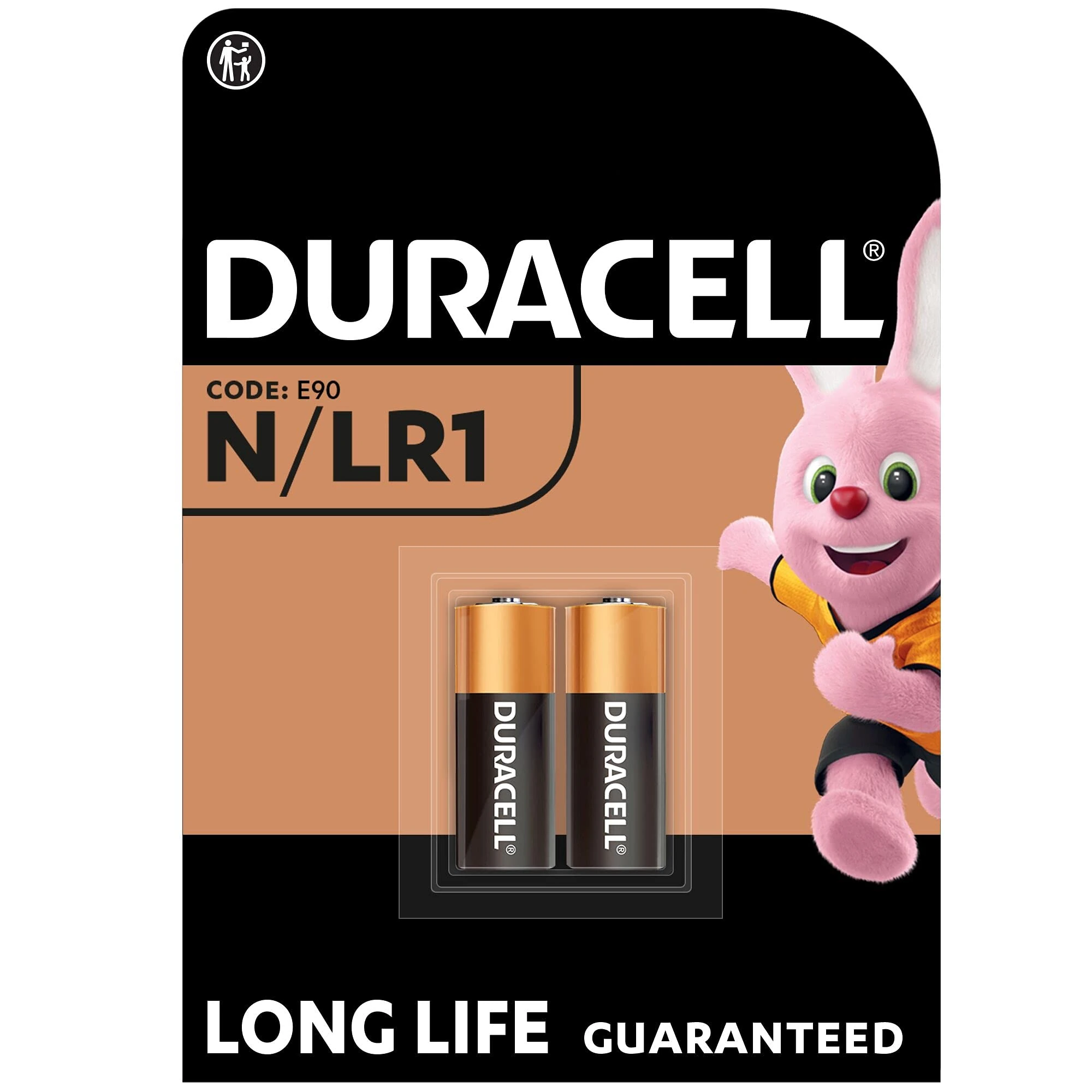 Duracell Specialty N Alkaline Battery 1,5V, pack of 2 (E90 / LR1), Designed for use in Flashlights, Calculators, & Bike Lights