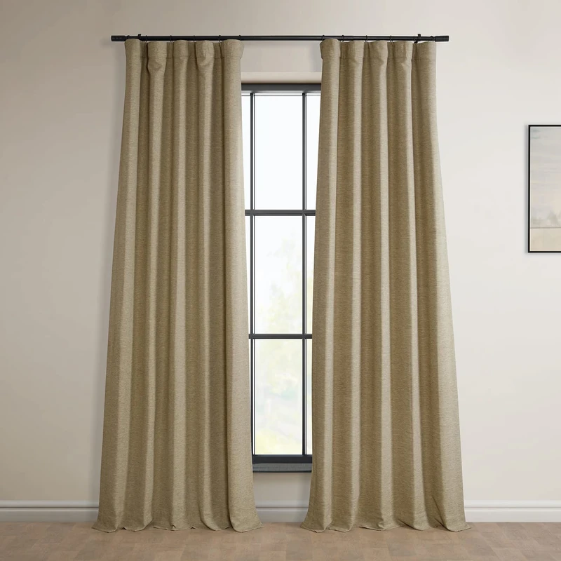 HPD Half Price Drapes BOCH-PL1608-96 Bellino Blackout Room Darkening Curtain (1 Panel), 50 X 96, Ginger