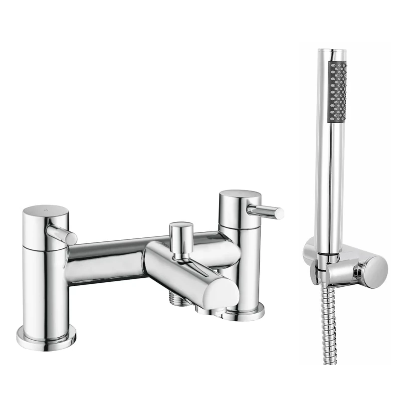 iBathUK | Luxury Bath Filler Mixer Tap with Modern Bathroom Shower Head TB3015