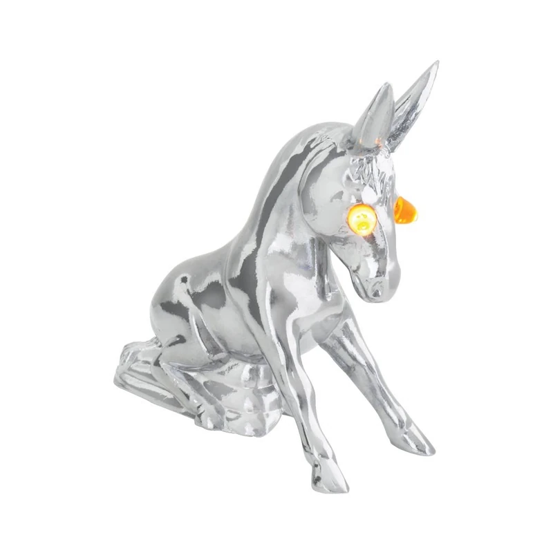 Grand General 48160 Chrome Novelty Donkey Hood Ornament with Illuminated Eyes - Image 1