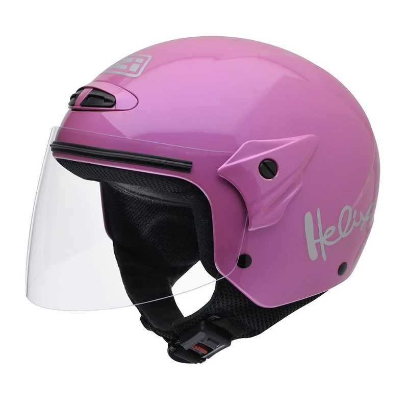 NZI Helix II Jr Metallic Casco Da Moto, Rosa, 50-51