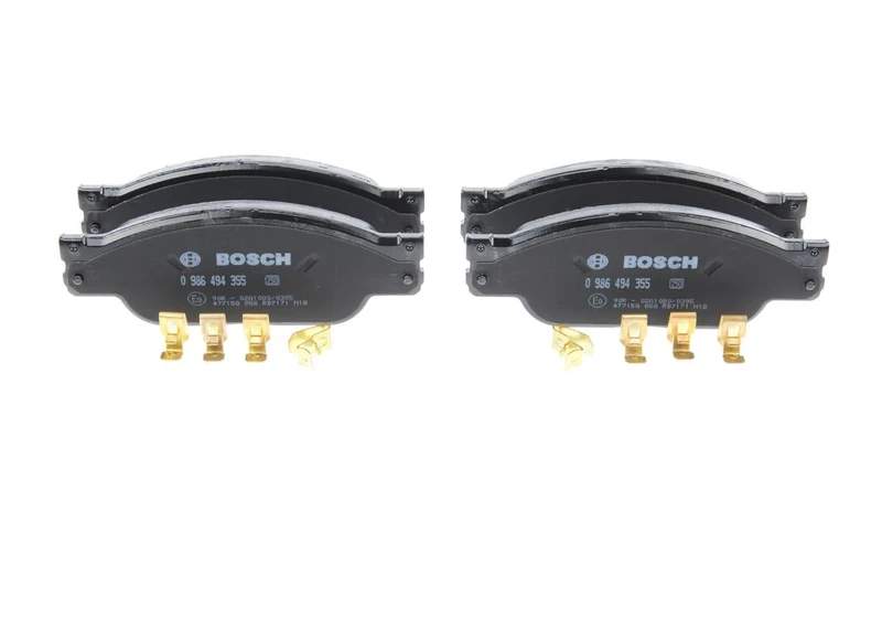 Bosch BP1263 - Brake Pads Car Front Axle - Bosch Quality - Reduced Noise and Dust - ECE-R90 Certified - Copper-Free - 1 Set of 4 Pads - With Accessories