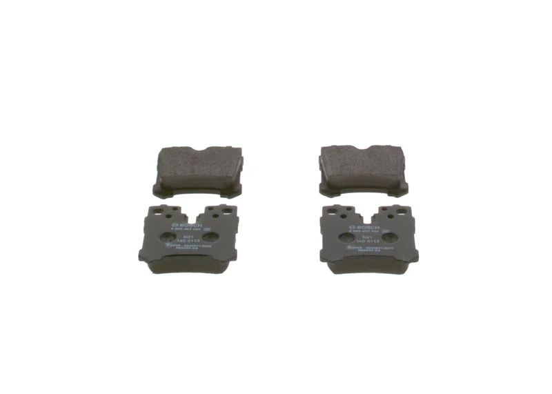 Bosch BP1346 - Brake Pads Car Rear Axle - Bosch Quality - Reduced Noise and Dust - ECE-R90 Certified - Copper-Free - 1 Set of 4 Pads - Image 1