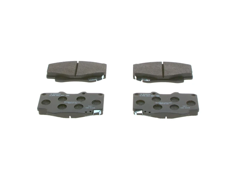 Bosch BP1416 - Brake Pads Car Front Axle - Bosch Quality - Reduced Noise and Dust - ECE-R90 Certified - Copper-Free - 1 Set of 4 Pads
