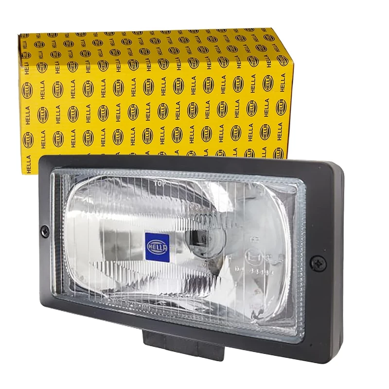 HELLA 1FE 006 300-121 Halogen-Spotlight - Jumbo 220 - 12/24V - Rectangular - Reference number: 37.5 - Bolted - Patterned diffusing lens - Lens Colour: Crystal clear - left/right