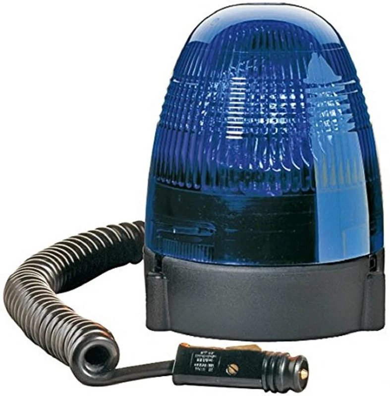 HELLA 2RL 007 337-121 Halogen-Rotating Beacon - KL Rotafix - 12V - Blue - Magnet Mount - Cable: 2500mm - Plug: DIN ISO 4165