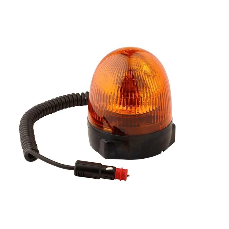 HELLA 2RL 009 506-301 Halogen-Rotating Beacon - Rota Compact - 12V - Yellow - Magnet Mount - Cable: 600mm - Plug: DIN ISO 4165