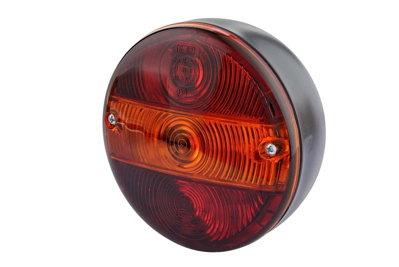 HELLA 2SD 001 685-307 Rearlight - Bulb - 12V - mounting/Bolted - Lens Colour: Red/Yellow - Plug: Blade Terminal - left/right - Quantity: 8