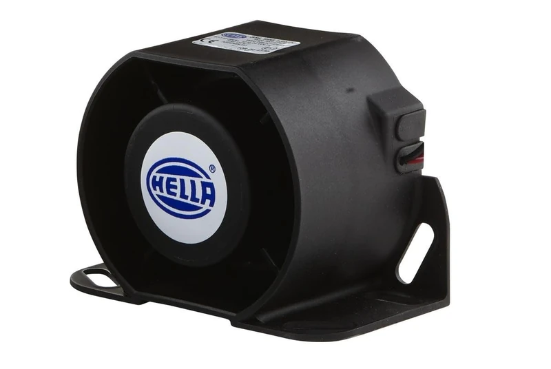 HELLA 3SL 996 139-001 Back-up Alarm - 87dB(A) - Frequency Range: 1200Hz - Bolted - Cable: 159mm - Plug: open cable ends - Quantity: 1
