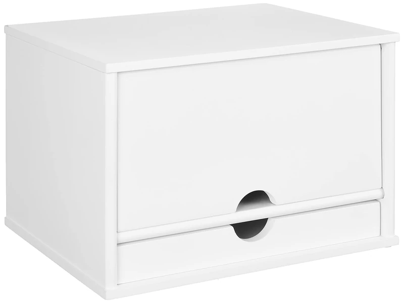 Victor Pure White Desktop Organizer, 10.9" x 12.8" x 10.6"