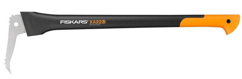 Fiskars WoodXpert XA22 Sappie, Length: 78 cm, Hardened Steel Blade/Fiberglass Resistant Handle, Storage and Transport Case Included, Black/Orange, 1003623