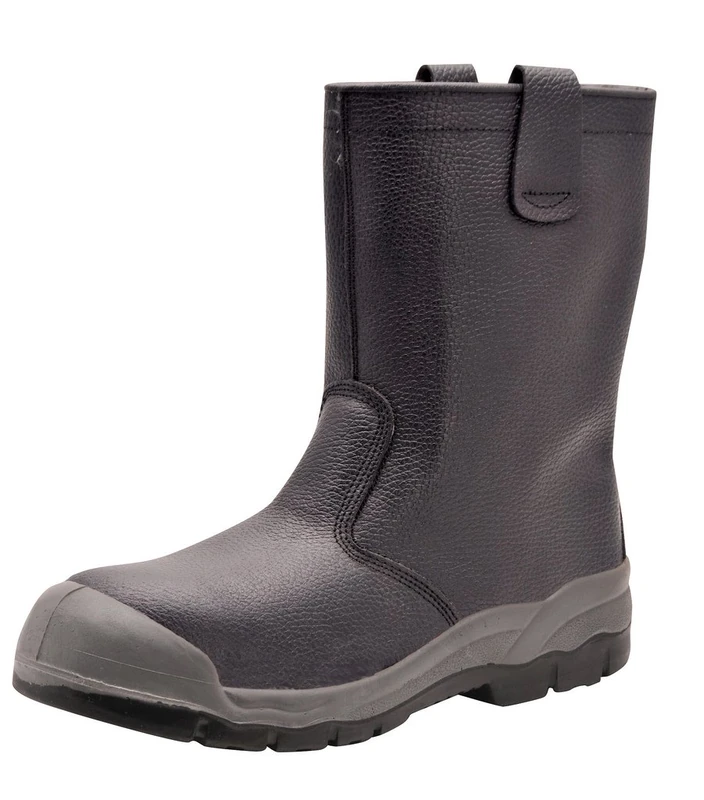 Portwest FW13BKR41 Steelite Rigger Boot, S1P CI with Scuff Cap, Regular, Size: 41, Black