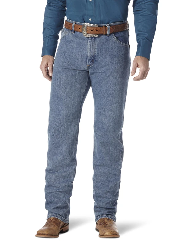 Wrangler Men's Premium Performance Cowboy Cut Regular Jean, Stone Bleach, 32W / 30L