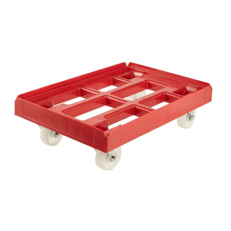 keeeper Transport Roller for Transport Boxes and Baskets, Load Capacity up to 300 kg, 61 x 41 x 19 cm, Rolf, Red