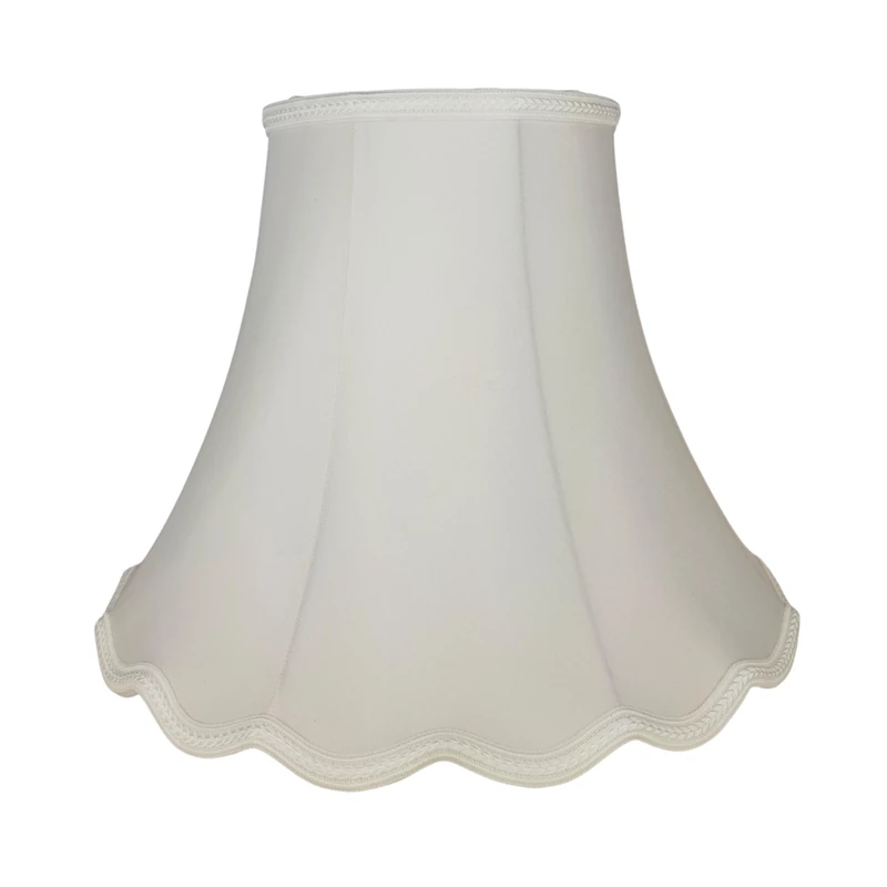 Royal Designs Scalloped Bell Designer Lamp Shade, White, 7 x 14 x 12.25