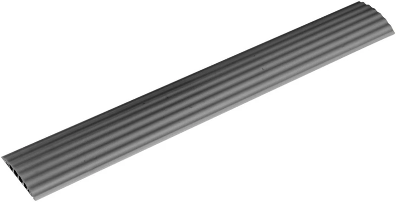 DEFENDER OFFICE four-channel cable protector, cable cover in the office and at home, quick to install, non-slip, ultra-flat cable protector, grey, 2 cm in height - Image 1
