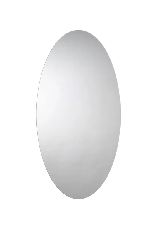 Croydex Belham Oval Mirror with Hang N Lock Fitting System, 900 x 450 x 5mm,Silver