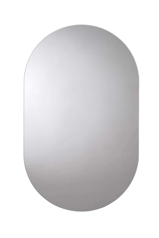 Croydex Harrop Rounded Rectangle Mirror with Hang N Lock Fitting System,Silver, 650 x 400 x 5mm