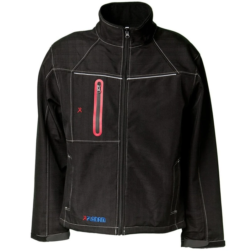 Planam 3380052 Size Large "Winter Basalt" Softshell Jacket - Black