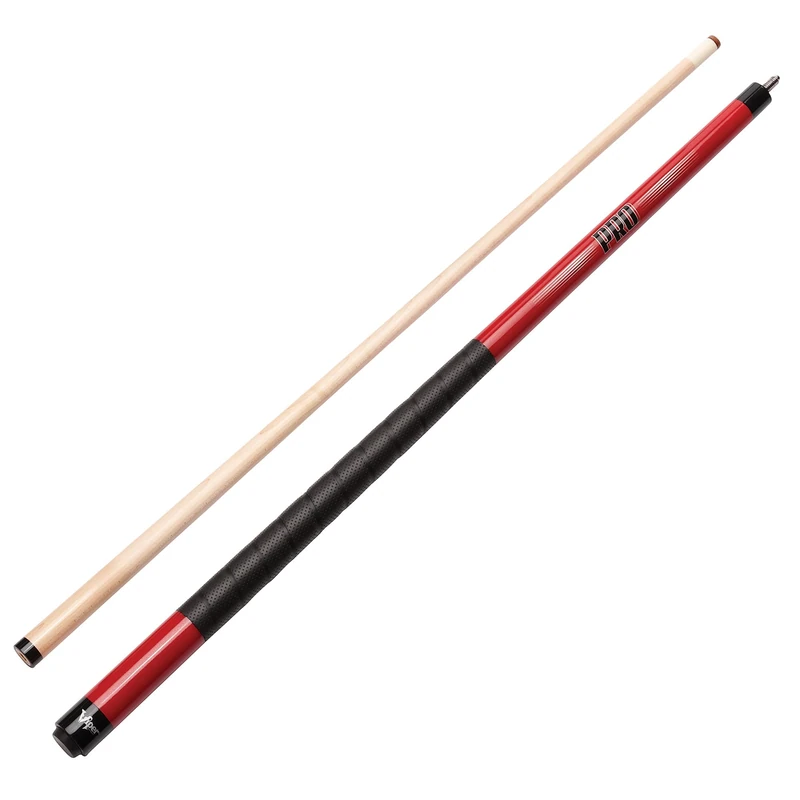 Viper Revolution Sure Grip Pro 58" 2-Piece Billiard/Pool Cue, Metallic Red, 21 Ounce