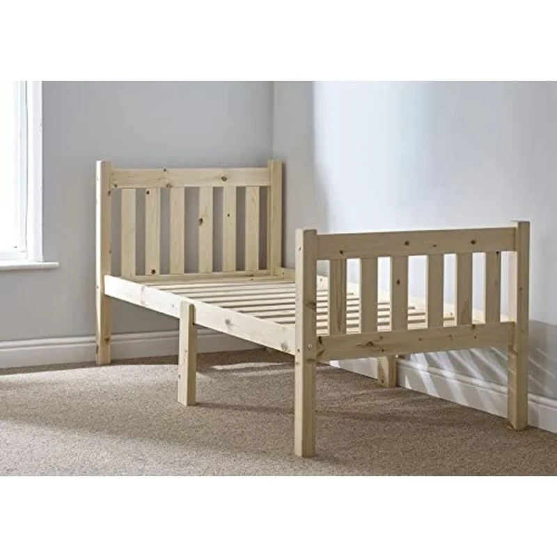 Strictly Beds and Bunks - Athens Short Pine Bed Frame including Sprung Mattress (20cm), 2ft 6 x 5ft 9 Single