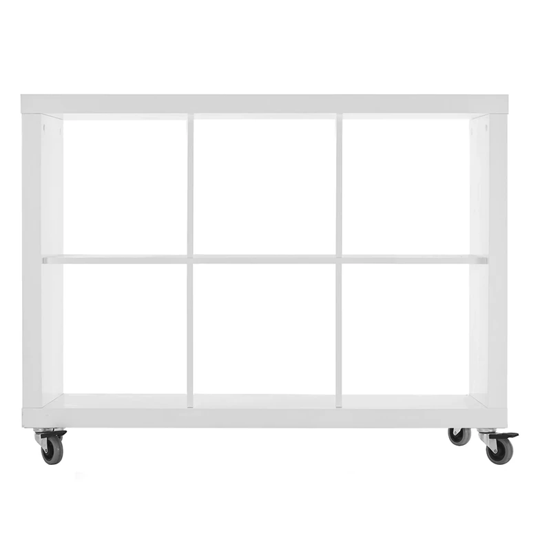 TemaHome Wood Honeycomb Panel Rolly 3 x 2 with Pure White Matte, 124 x 36 x 95 cm, White