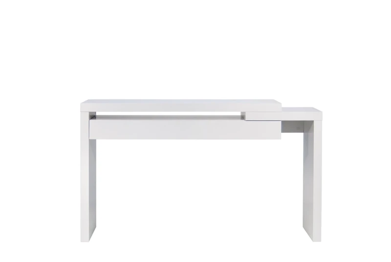TemaHome Wood Honeycomb Panel Reef Console with High Gloss White, 145 x 40 x 82 cm, White