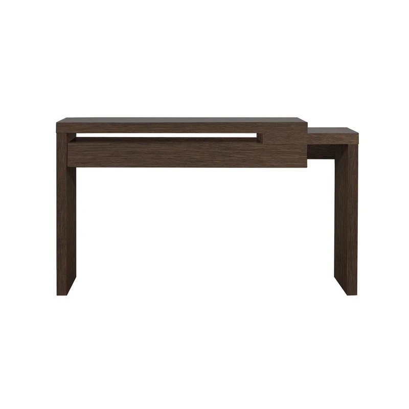 TemaHome Wood Honeycomb Panel Reef Console with Chocolate Oak Veneer Stained Brown, 145 x 40 x 82 cm, Brown