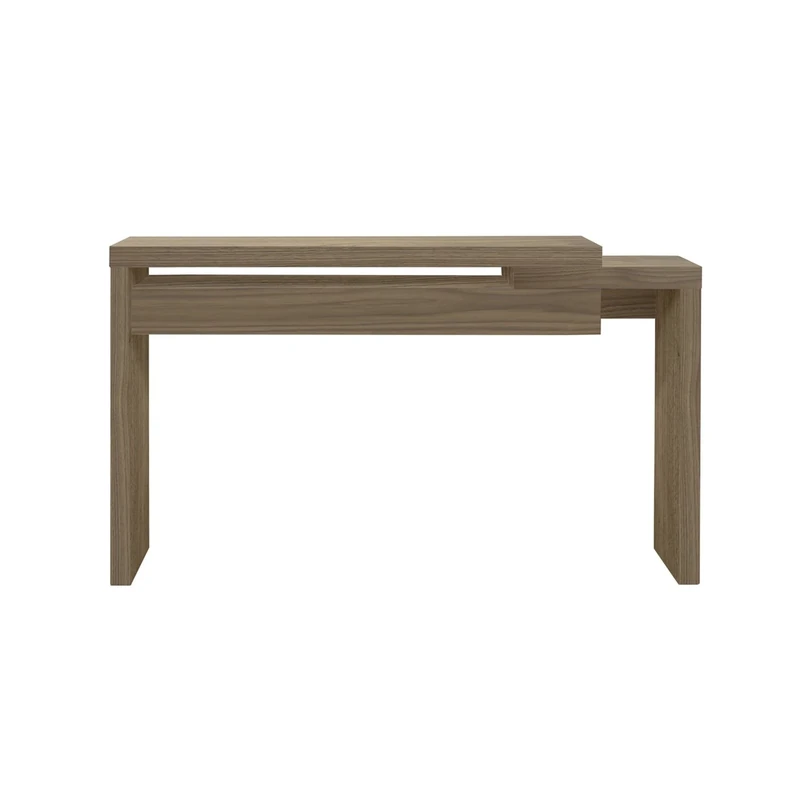 TemaHome Wood Honeycomb Panel Reef Console with Walnut Veneer, 145 x 40 x 82 cm, Brown