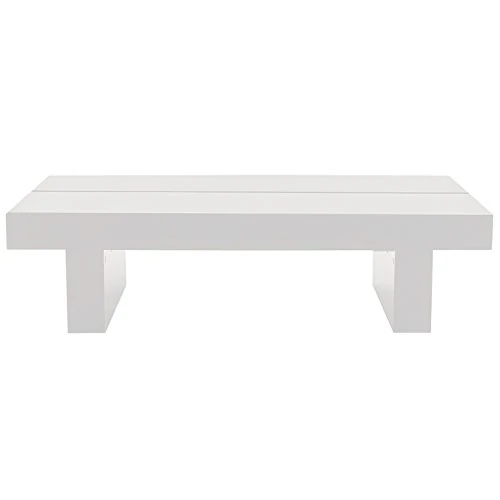 TemaHome Wood Honeycomb Panel Tokyo 94 cm Coffee Table with High Gloss White, 94 x 62 x 35 cm, White
