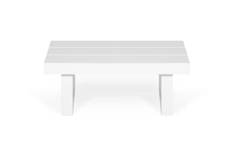 TemaHome Wood Honeycomb Panel Tokyo Square Coffee Table with High Gloss White, 94 x 94 x 35 cm, White - Image 1