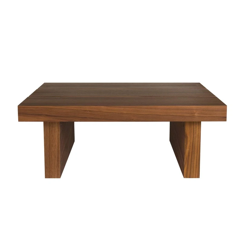 TemaHome Wood Honeycomb Panel Tokyo Square Coffee Table with Walnut Veneer, 94 x 94 x 35 cm, Brown