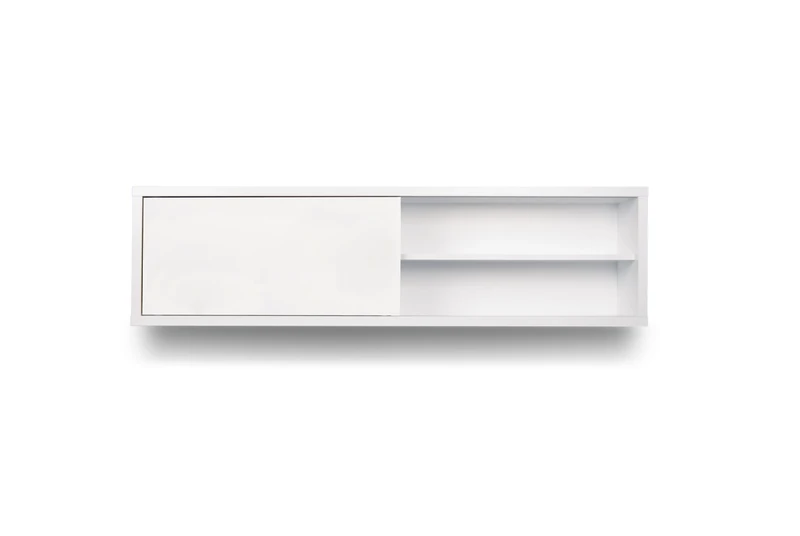 TemaHome Wood Honeycomb Panel Nilo Wall Module with Pure White Matte, 150 x 30 x 40 cm, White