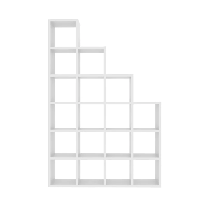 TemaHome Wood Honeycomb Panel Pombal 2010-002 with Pure White Matte, 151 x 34 x 224 cm, White