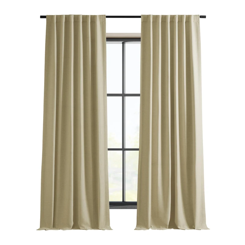 HPD Half Price Drapes Bellino Room Darkening Curtains 84 Inches Long Curtains for Bedroom & Living Room (1 Panel), 50W x 84L, Candlelight
