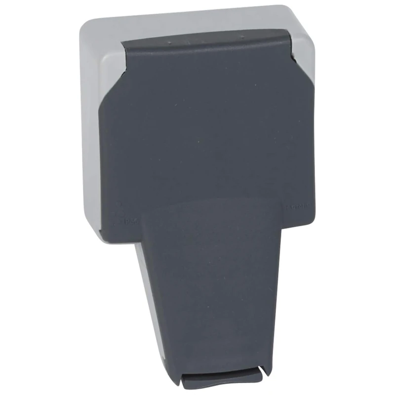 Legrand 090485 Waterproof Power Outlet with Composable Plexo Engaged Plug, IP66, 2P+T, 16A, 250V, Grey