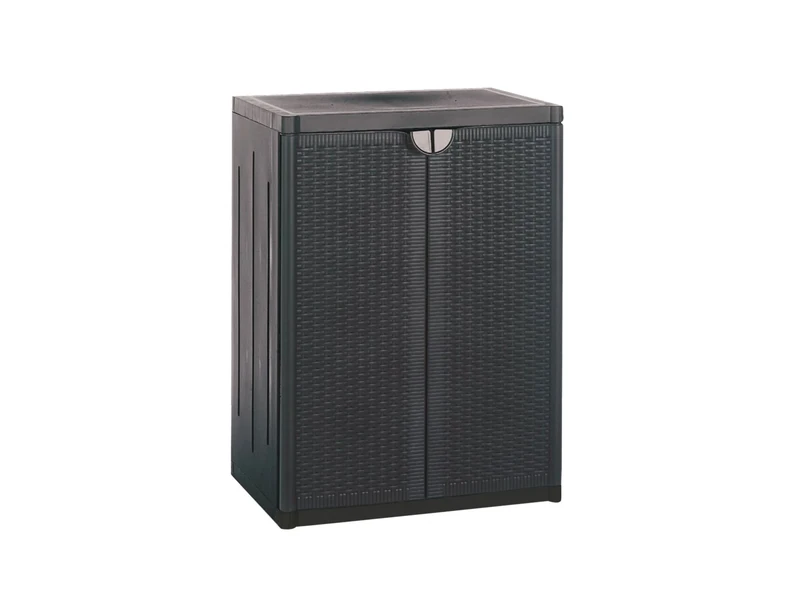 Home Black Plastic Rectangular Low Unit - Image 1