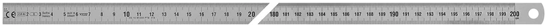 Vogel Germany Steel Ruler 2000 mm (Flexible Design, Stainless Spring Band Steel, Anti-Glare Surface, Cross Section 18 x 0.5 mm) 1012020200 - Image 1